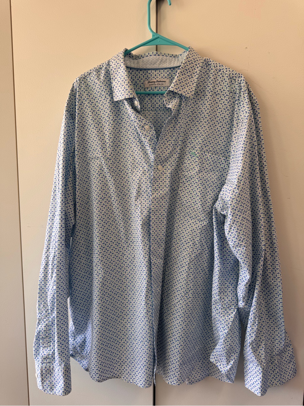 Tommy Bahama Light Blue Printed Button-Down Shirt
